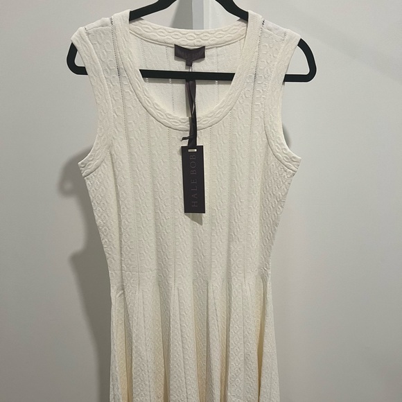 Hale Bob Alessia Knit Dress in Ivory Size Large - Picture 1 of 5